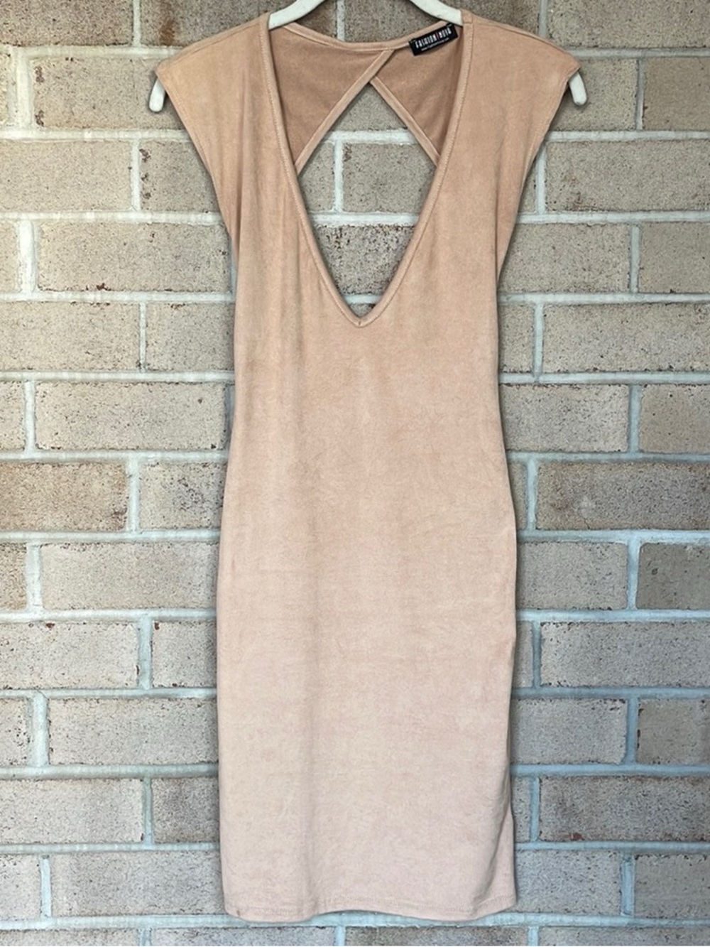 Fever London Nude Cutout Midi Dress